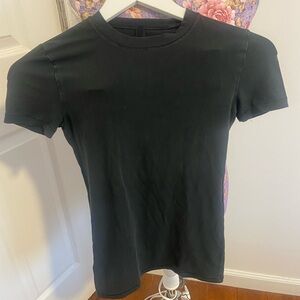 Skims black stretch tshirt XXS